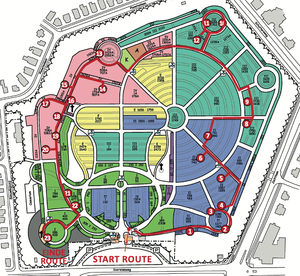 Plattegrond Begraafplaats Soerenseweg